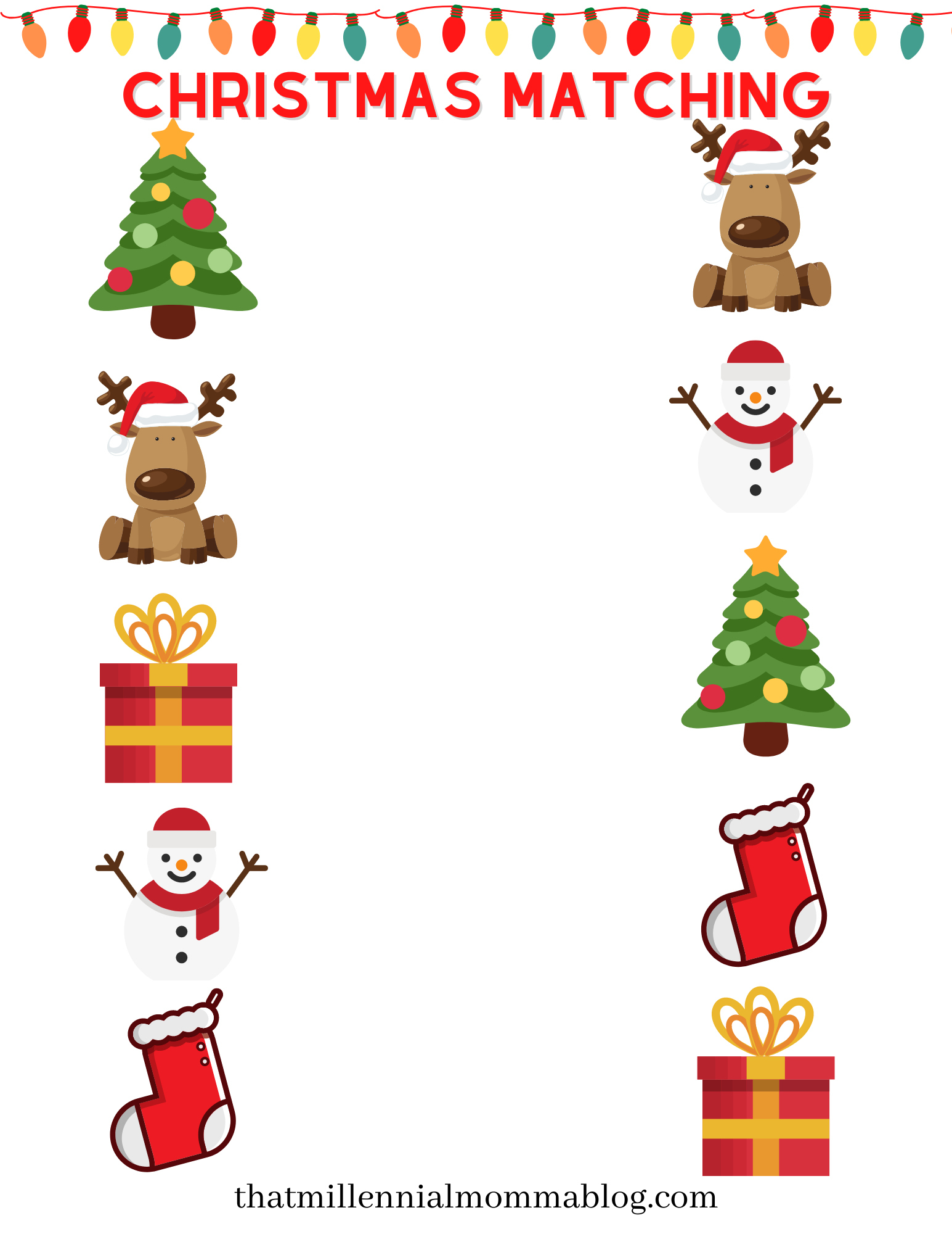 Free Preschool Holiday Printables — That Millennial Momma pertaining to Free Christmas Printables For Kids