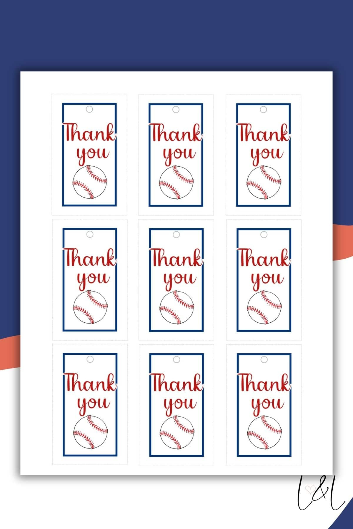 Free Printable Baseball Thank You Tags - Love &amp;amp; Laugh Games throughout Baseball Thank You Cards Printable Free