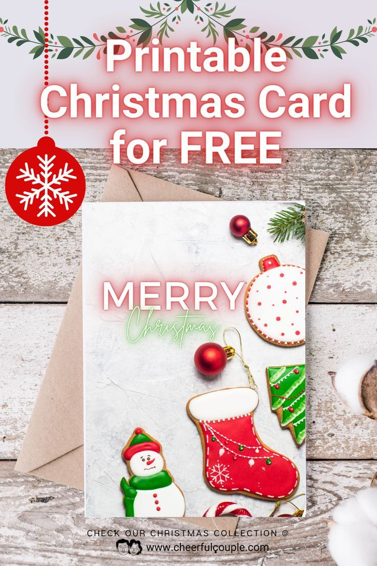 Free Printable Christmas Card - 5X7 Pdf with 5X7 Printable Christmas Card