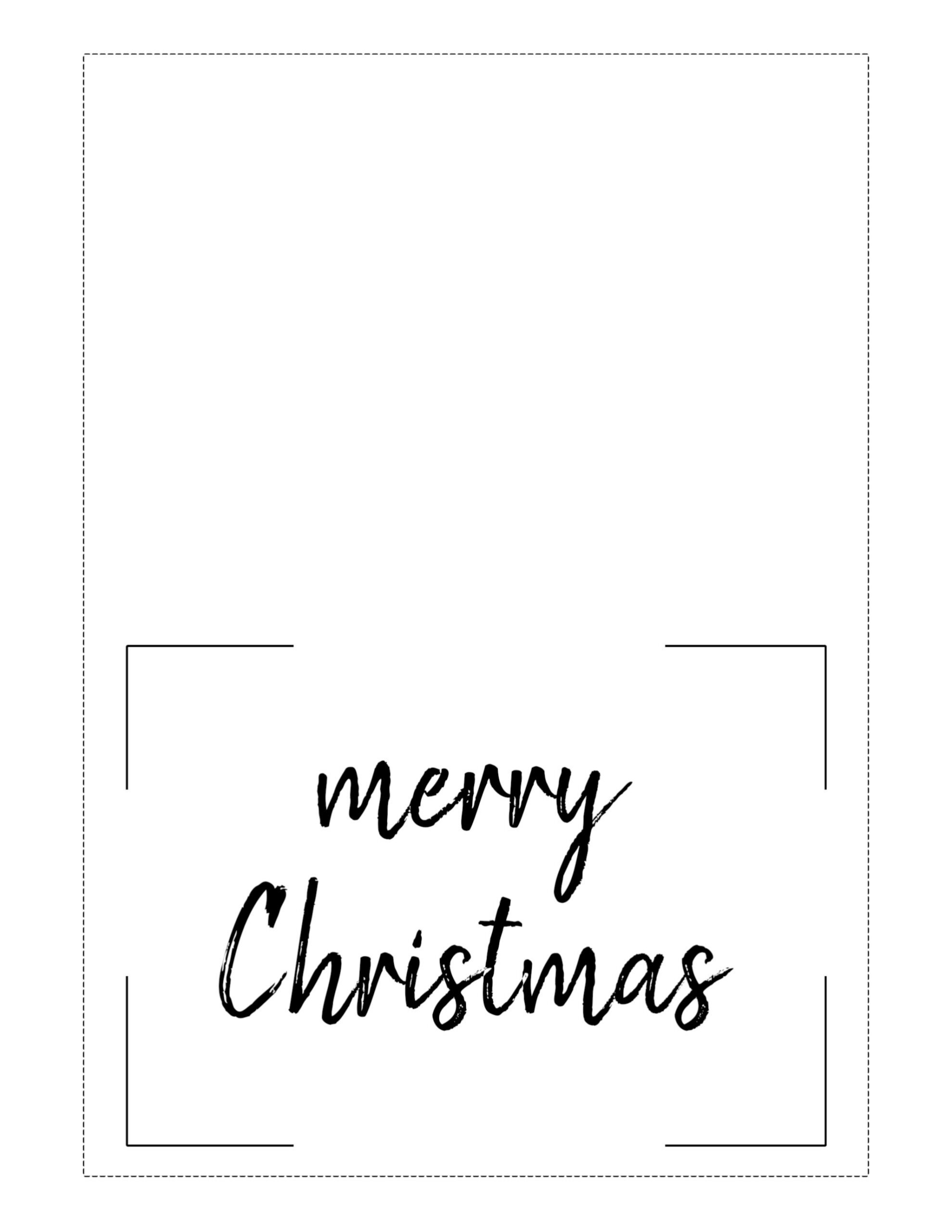 Free Printable Christmas Cards (Basic) - Paper Trail Design within Black And White Printable Christmas Card