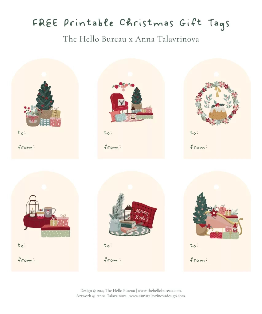 Free Printable Christmas Gift Tags Pdf | Cute And Cosy Design intended for Christmas Present Tags Printable