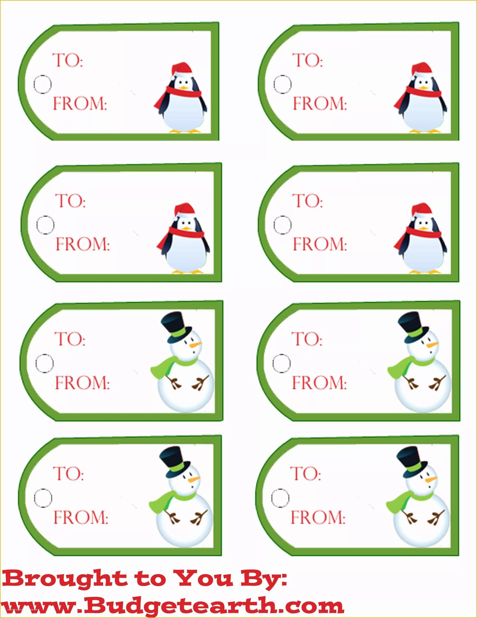 Free Printable Christmas Gift Tags Templates - Printable Party Favors pertaining to Pdf Printable Christmas Tags