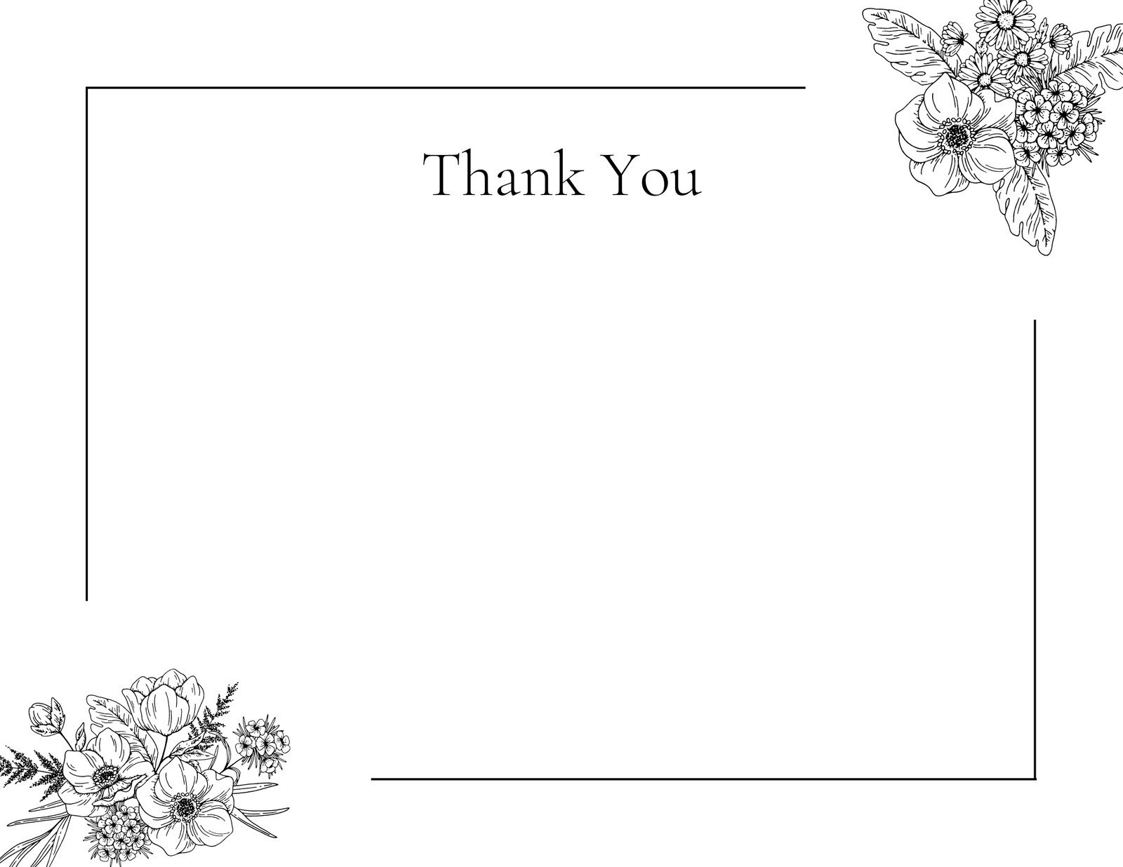 Free Printable Customizable Note Card Templates | Canva in Blank Thank You Cards Printable Free