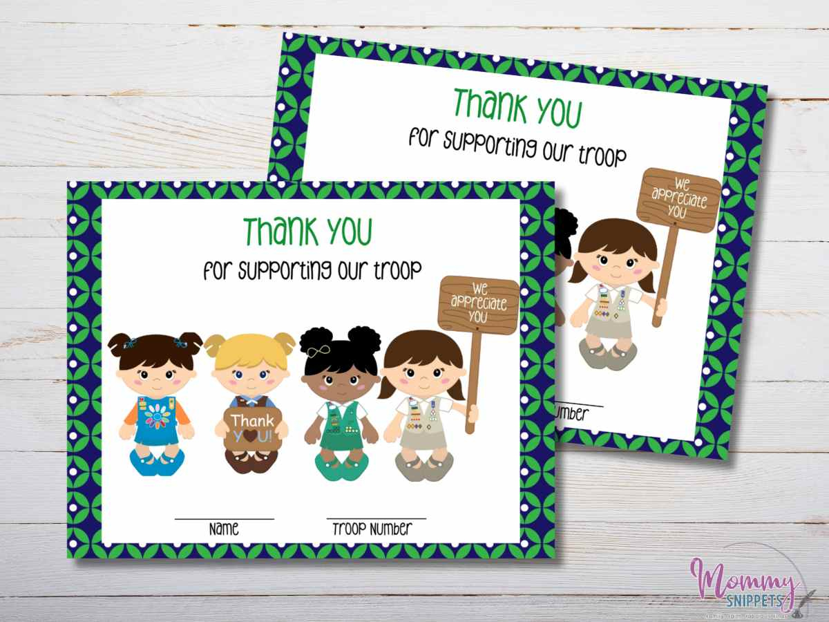Free Printable Girl Scout Thank You Cards - Mommy Snippets within Free Printable Girl Scout Thank You Cards