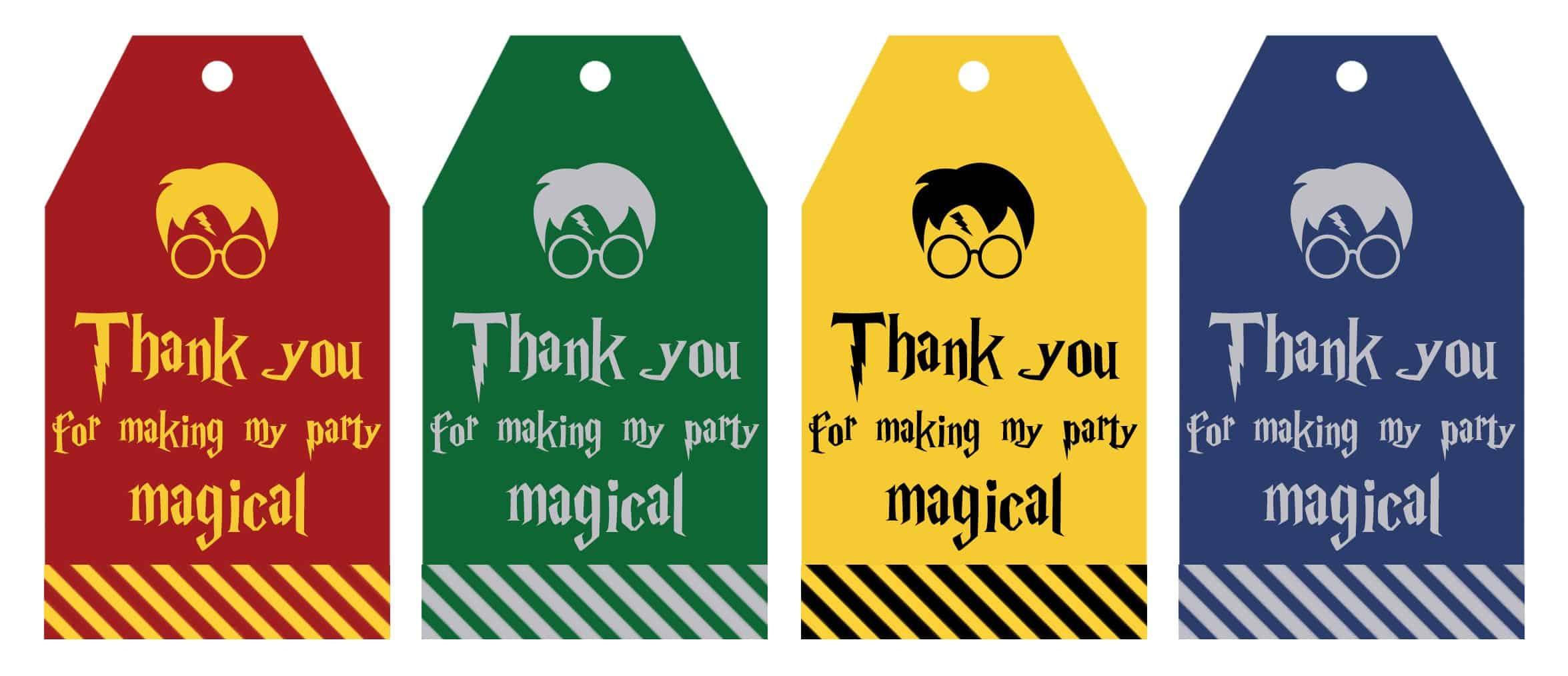 Free Printable Harry Potter Party Favor Gift Tags - Lovely Planner with regard to Harry Potter Thank You Cards Free Printable