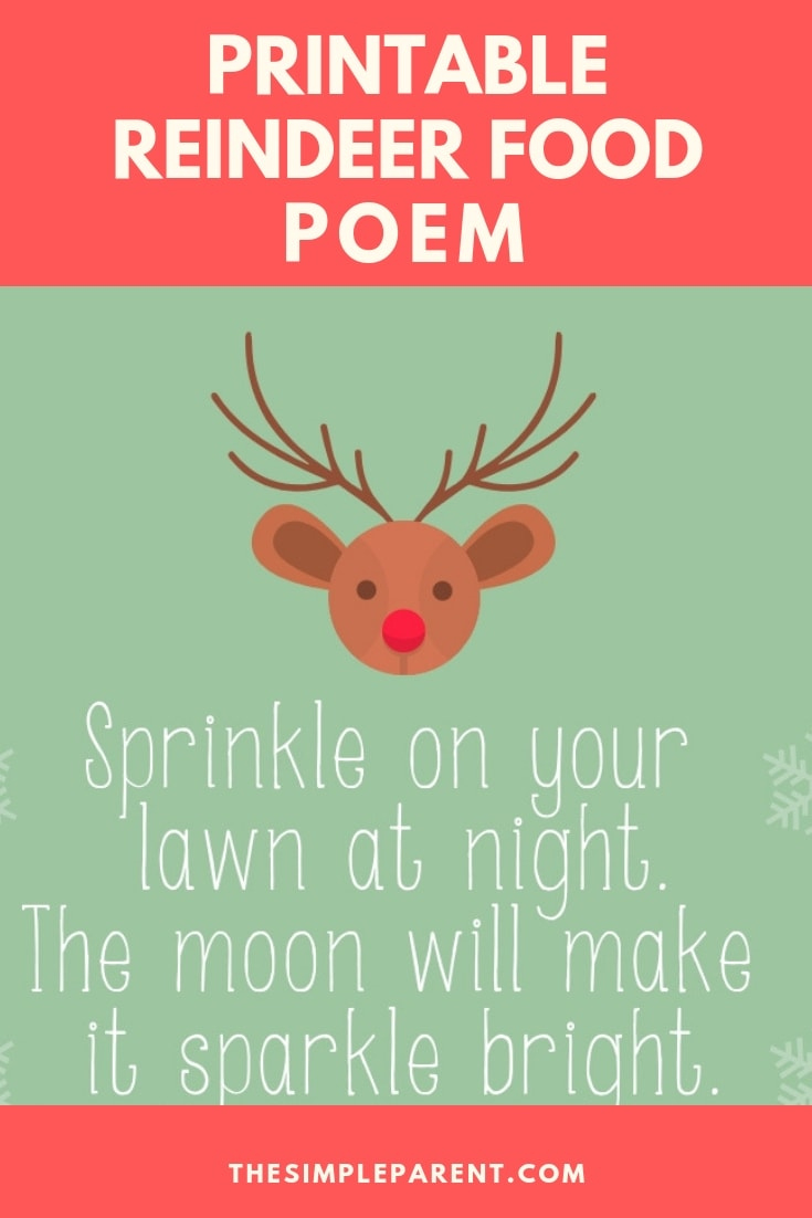 Free Printable Reindeer Food Poem &amp;amp; Farmhouse Bucket Craft - The throughout Reindeer Food Poem Printable Free