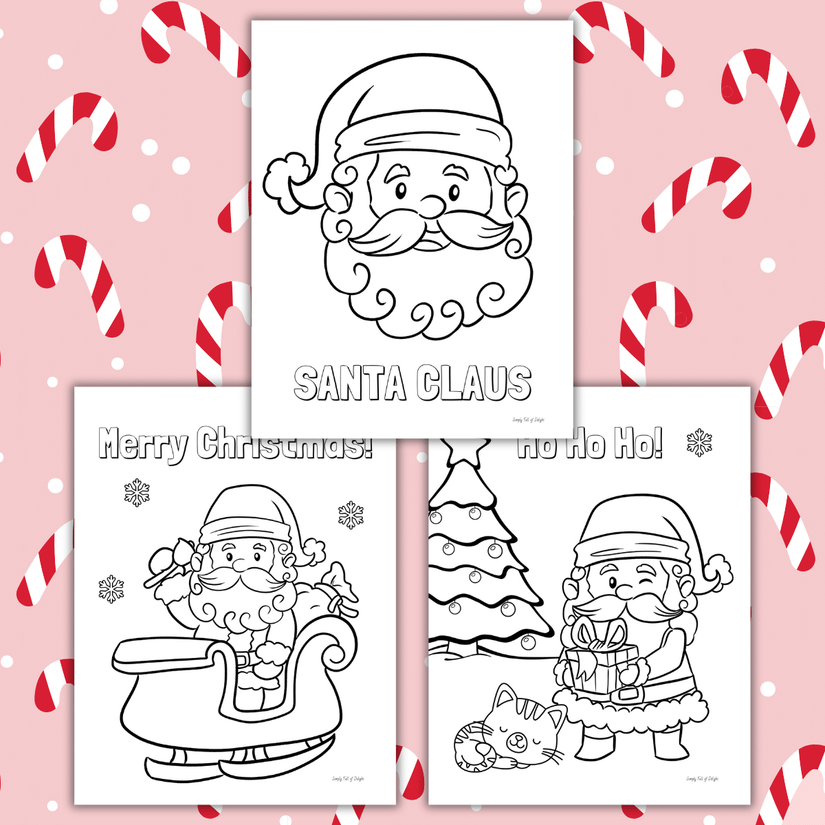 Free Printable Santa Coloring Pages For Christmas - Simply Full Of within Christmas Printable Coloring Pages