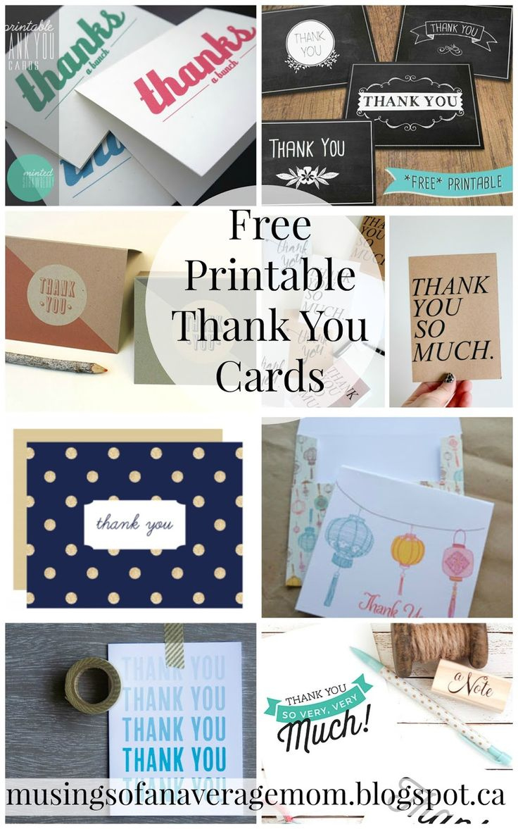 Free Printable Thank You Cards with regard to Pinterest Thank You Cards Printable