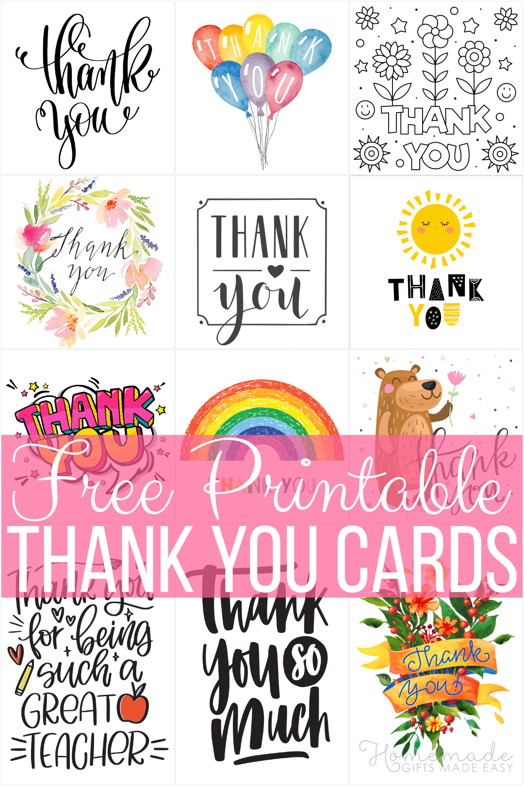 Free Printable Thank You Cards with regard to Printable Make Your Own Cards For Thank You