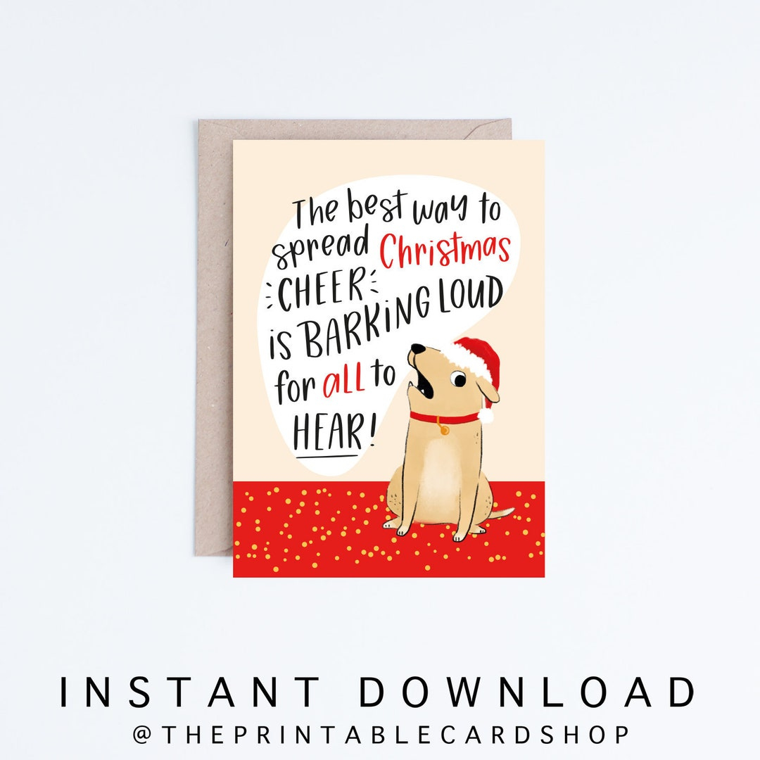 Funny Dog Christmas Cards, From The Dog Printable Christmas Cards throughout Printable Christmas Card Dog