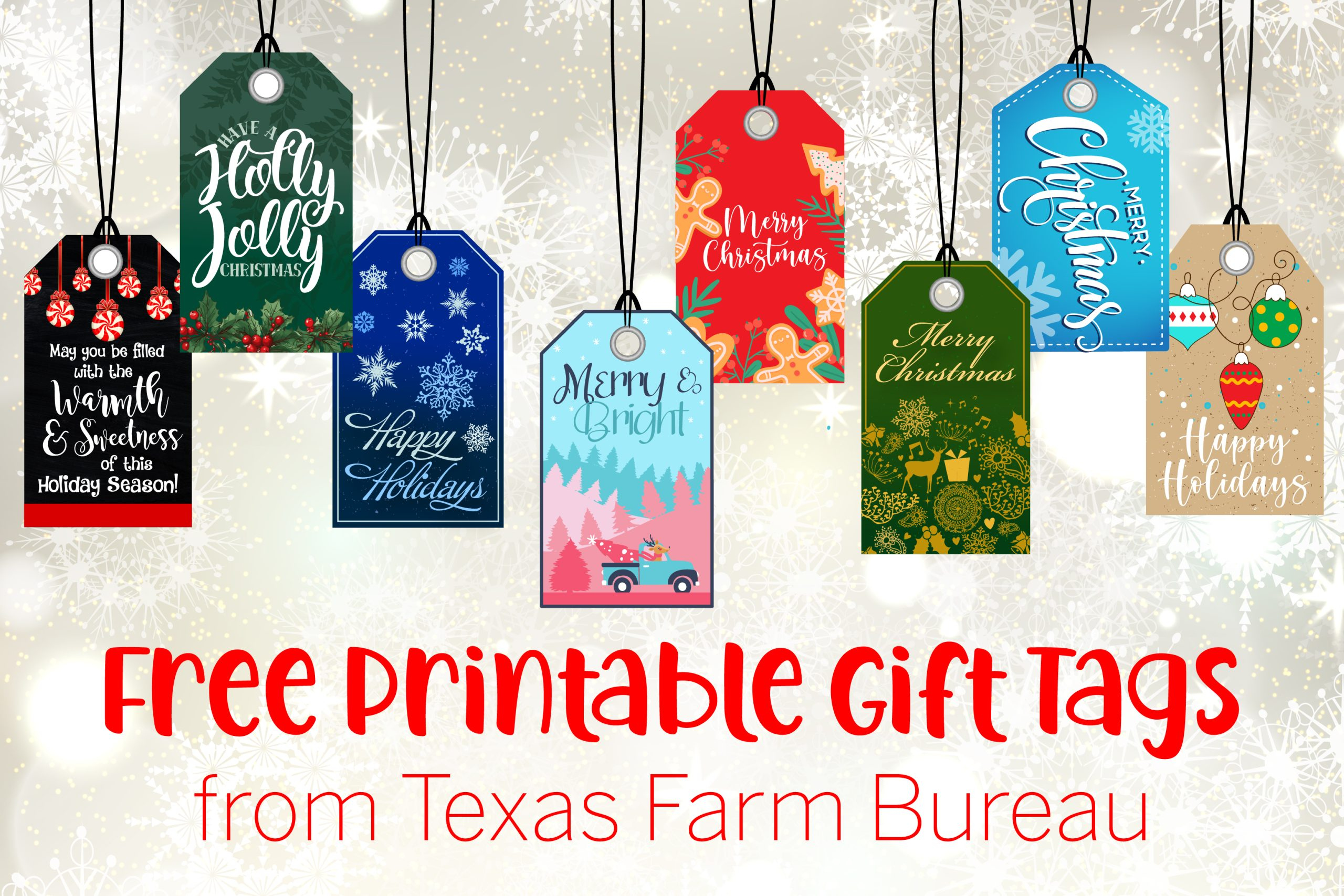 Get Free Printable Gift Tags – Texas Farm Bureau – Table Top inside Christmas Gift Tags Free Printable