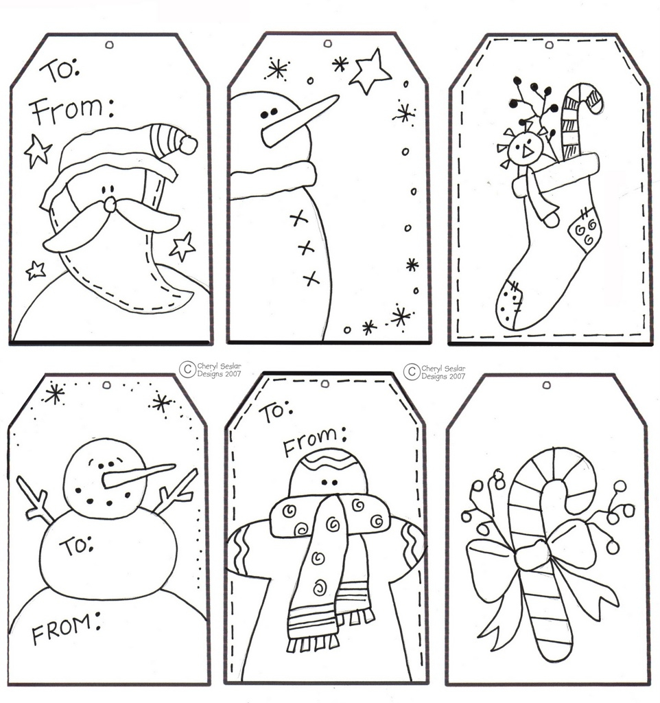Gift Tag Coloring Page | Dreaming Of Christmas with Printable Christmas Tags to Color