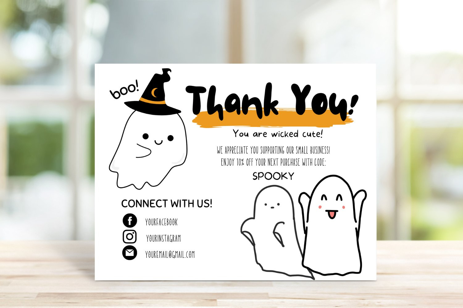 Halloween Business Thank You Card Template in Halloween Thank You Cards Printable