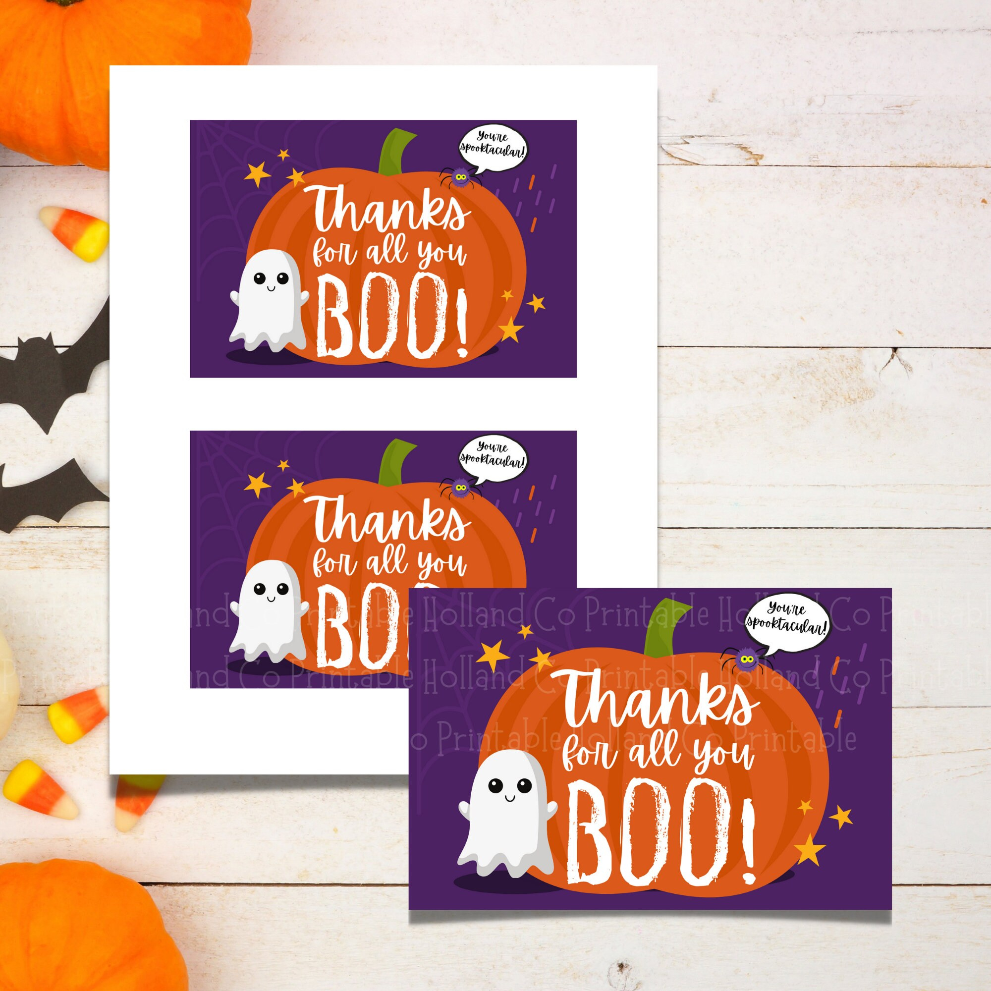 Halloween Thank You Card | Thanks For All You Boo! | Teacher intended for Halloween Thank You Cards Printable