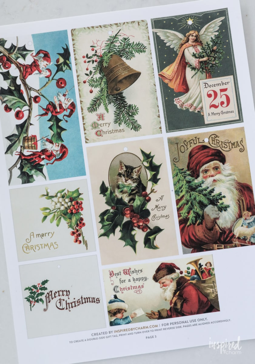 Handmade Vintage-Inspired Christmas Gift Tags throughout Free Printable Vintage Christmas Gift Tags