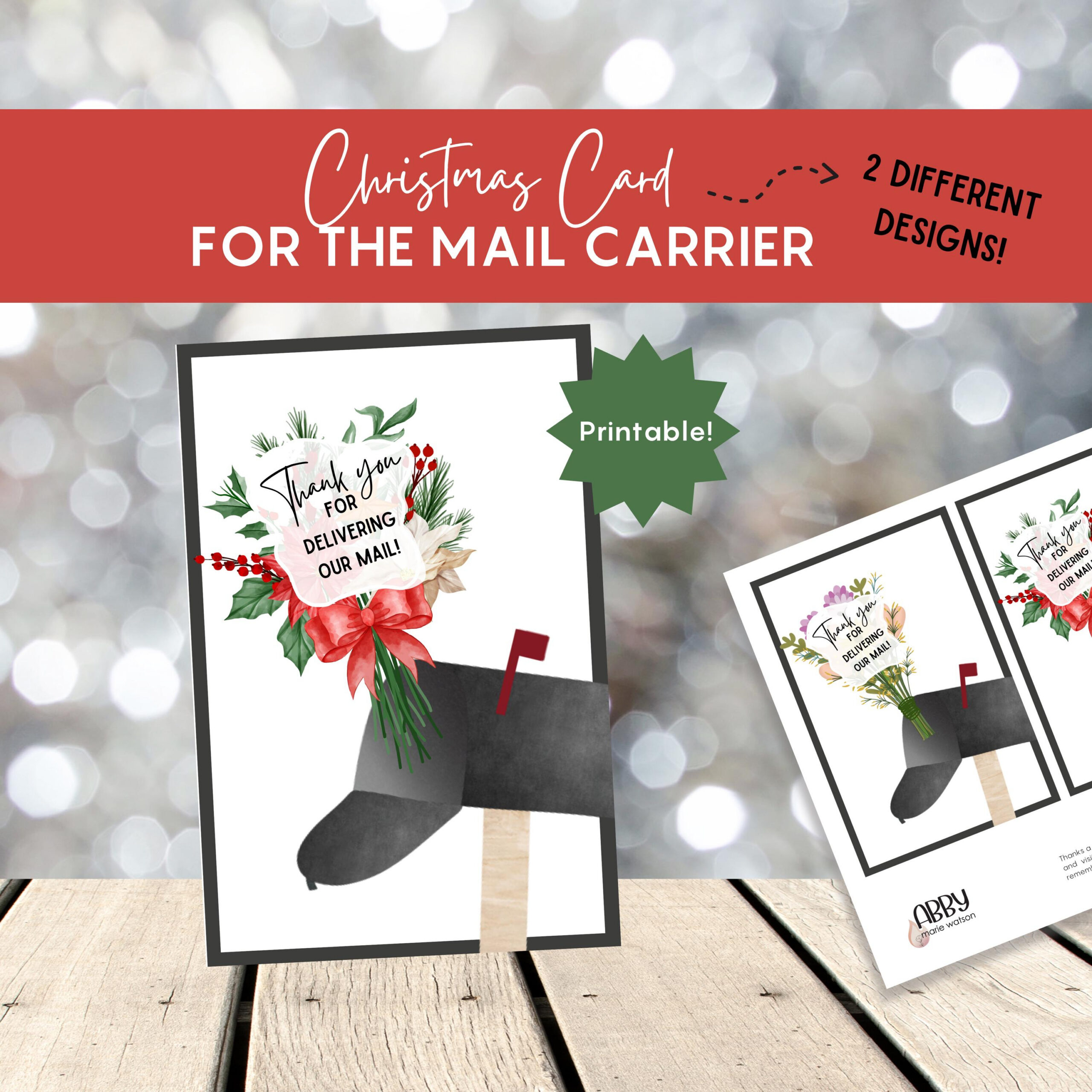 Happy Holidays From Postal Worker - Etsy inside Free Printable Christmas Card For Mail Carrier