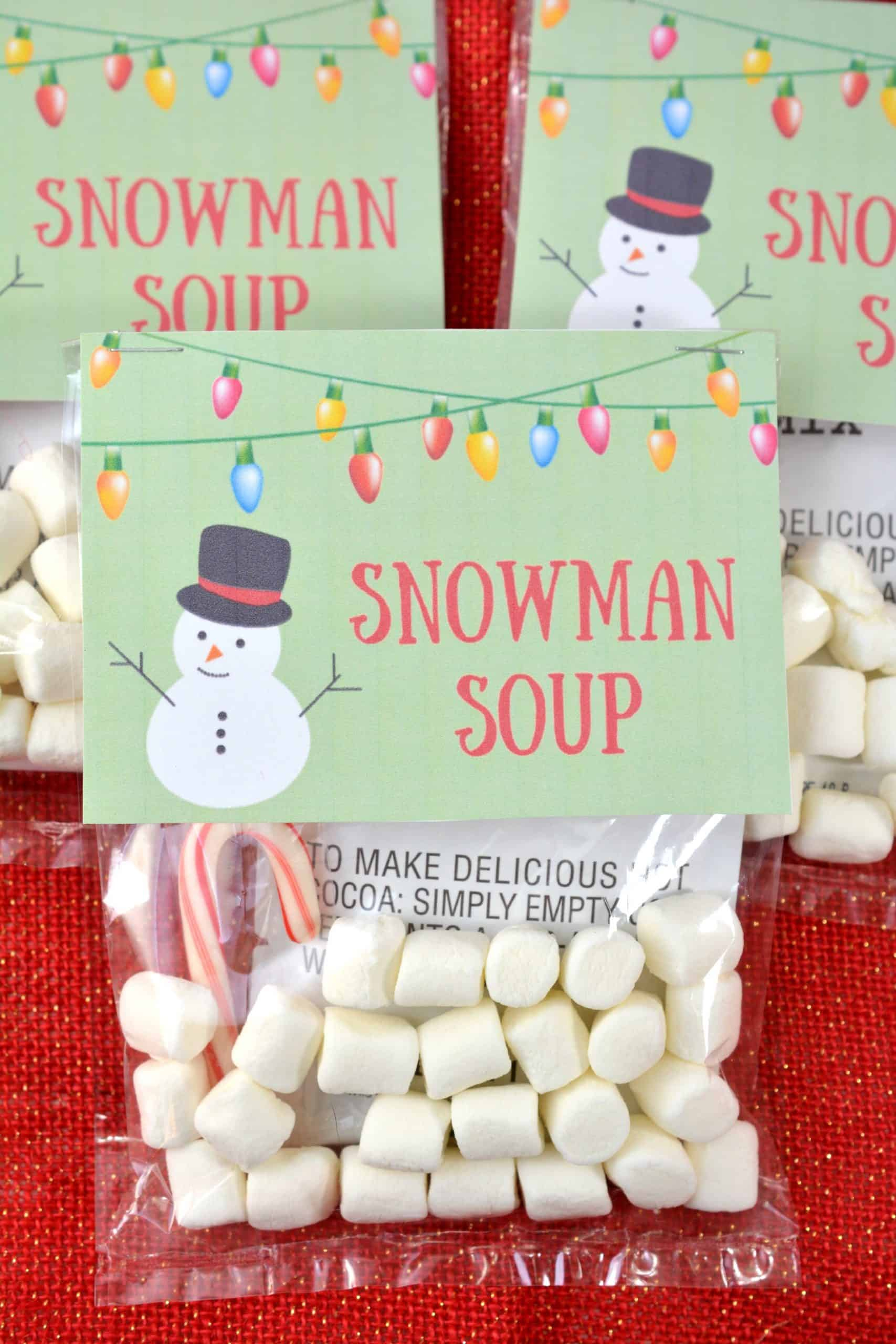 Homemade Holiday Gift Idea: Snowman Soup With Free Printable with Snowman Soup Recipe Printable