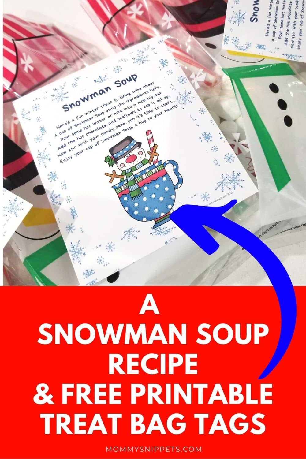 How To Make Snowman Soup Recipe + Free Printable Treat Tag regarding Free Printable Snowman Soup Poem Tags