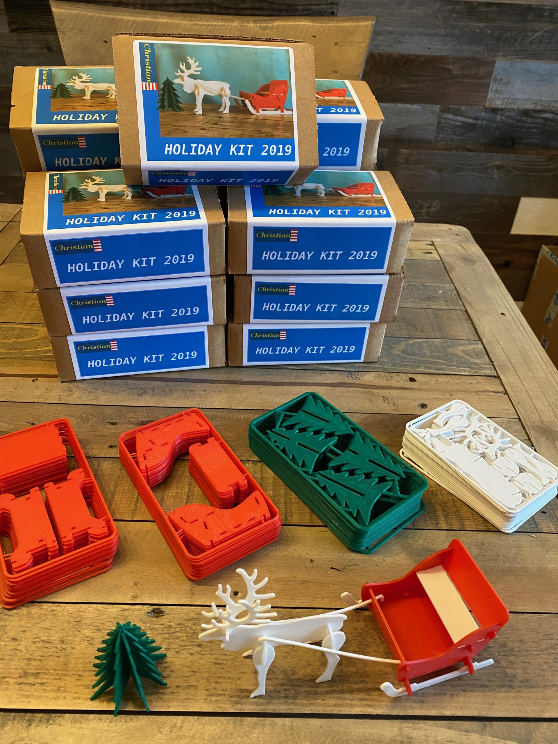 I Made Model Kits To Give Out Instead Of Christmas Cards : R intended for 3D Printable Christmas Card