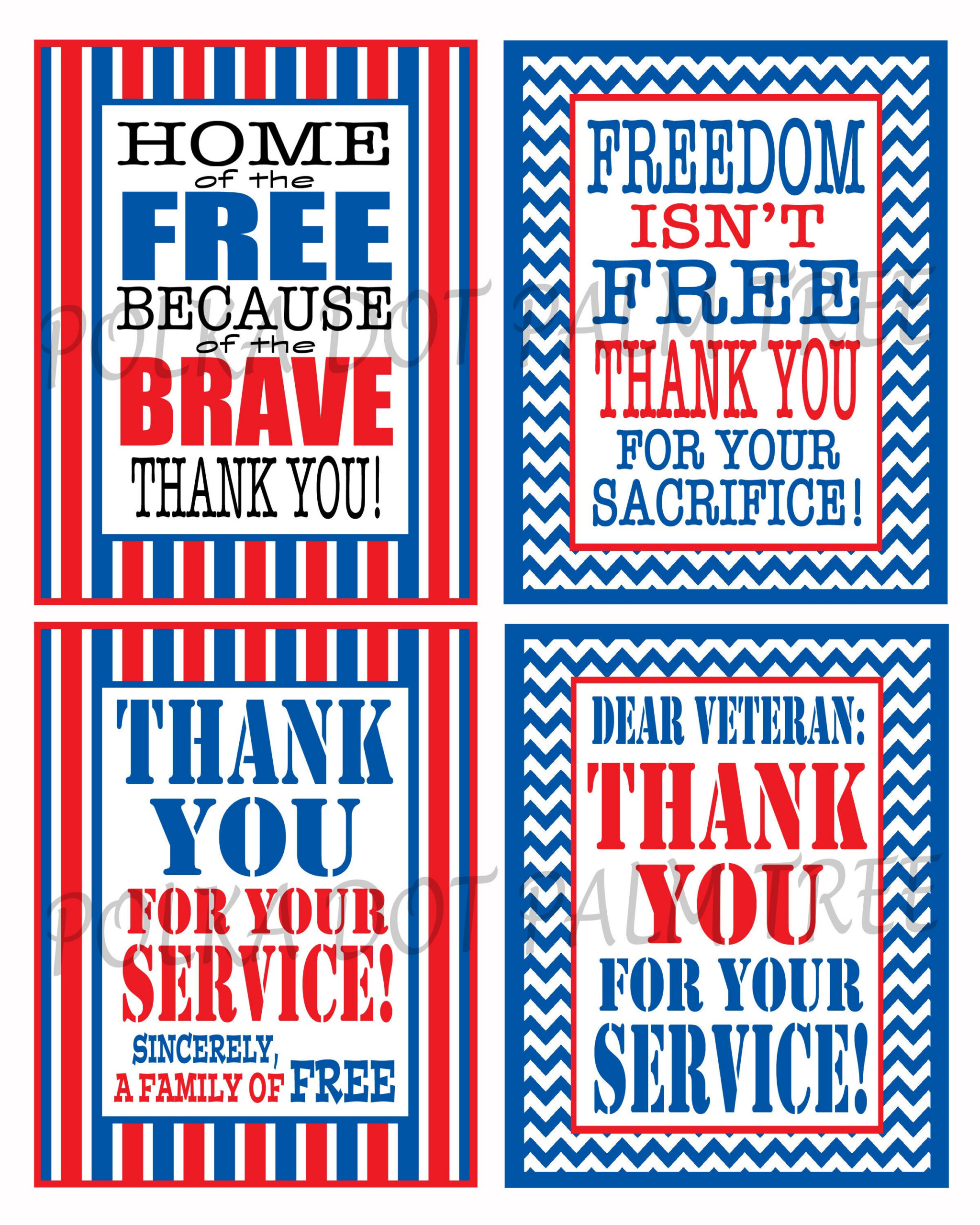 Instant Download Printable Veteran Military Patriotic Thank You throughout Thank You Veterans Cards Printable