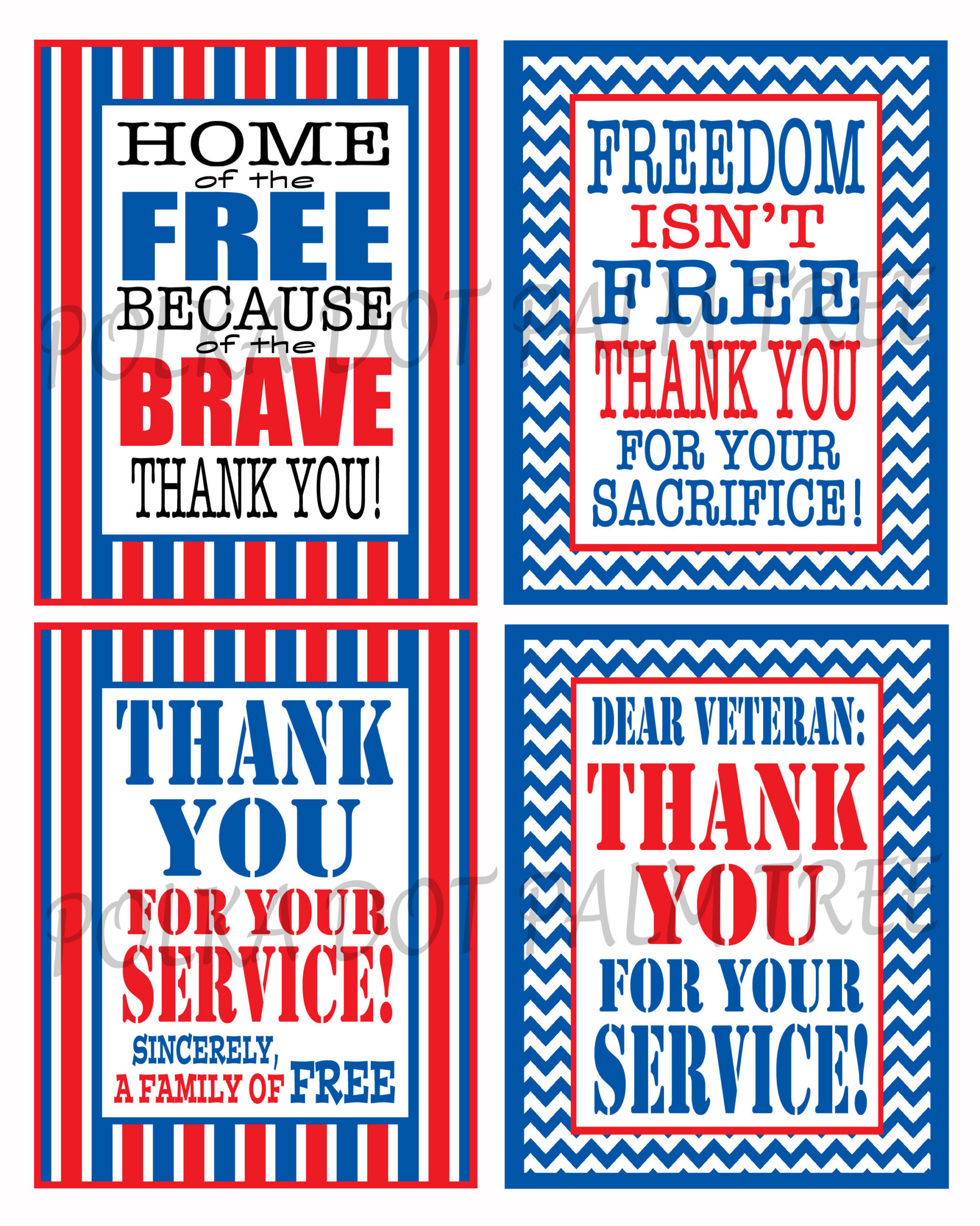 Instant Download Printable Veteran Military Patriotic Thank You with regard to Veterans Thank You Cards Free Printable