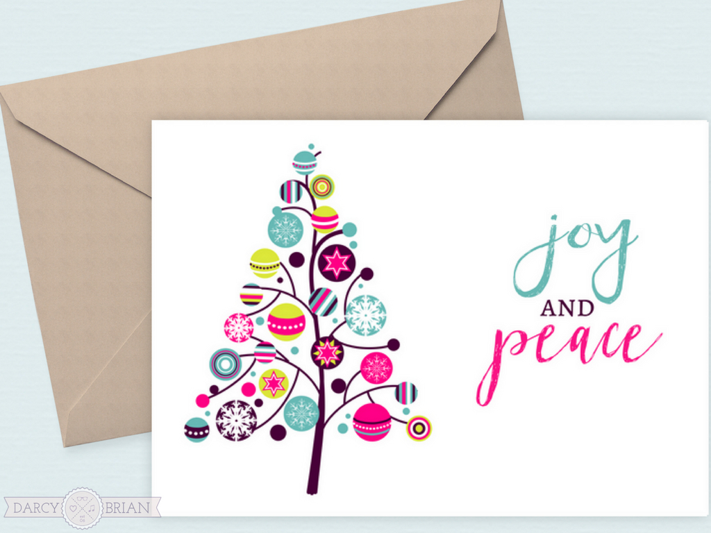Joy And Peace Free Printable Holiday Cards regarding Free Printable Christmas Card For Wife