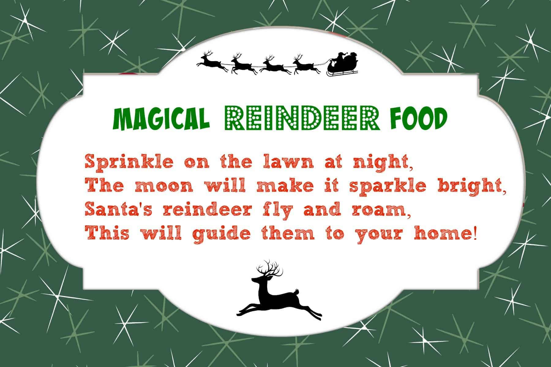 Magical Reindeer Food Recipe + Free Printable Poem Tag - Mama Cheaps® regarding Reindeer Food Poem Free Printable Tags