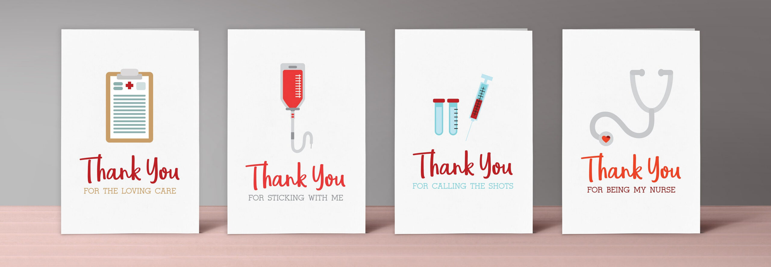 Nurse Thank You Card - Set Of 4 - Download And Print - Nurse Week pertaining to Printable Free Thank You Cards For Nurses