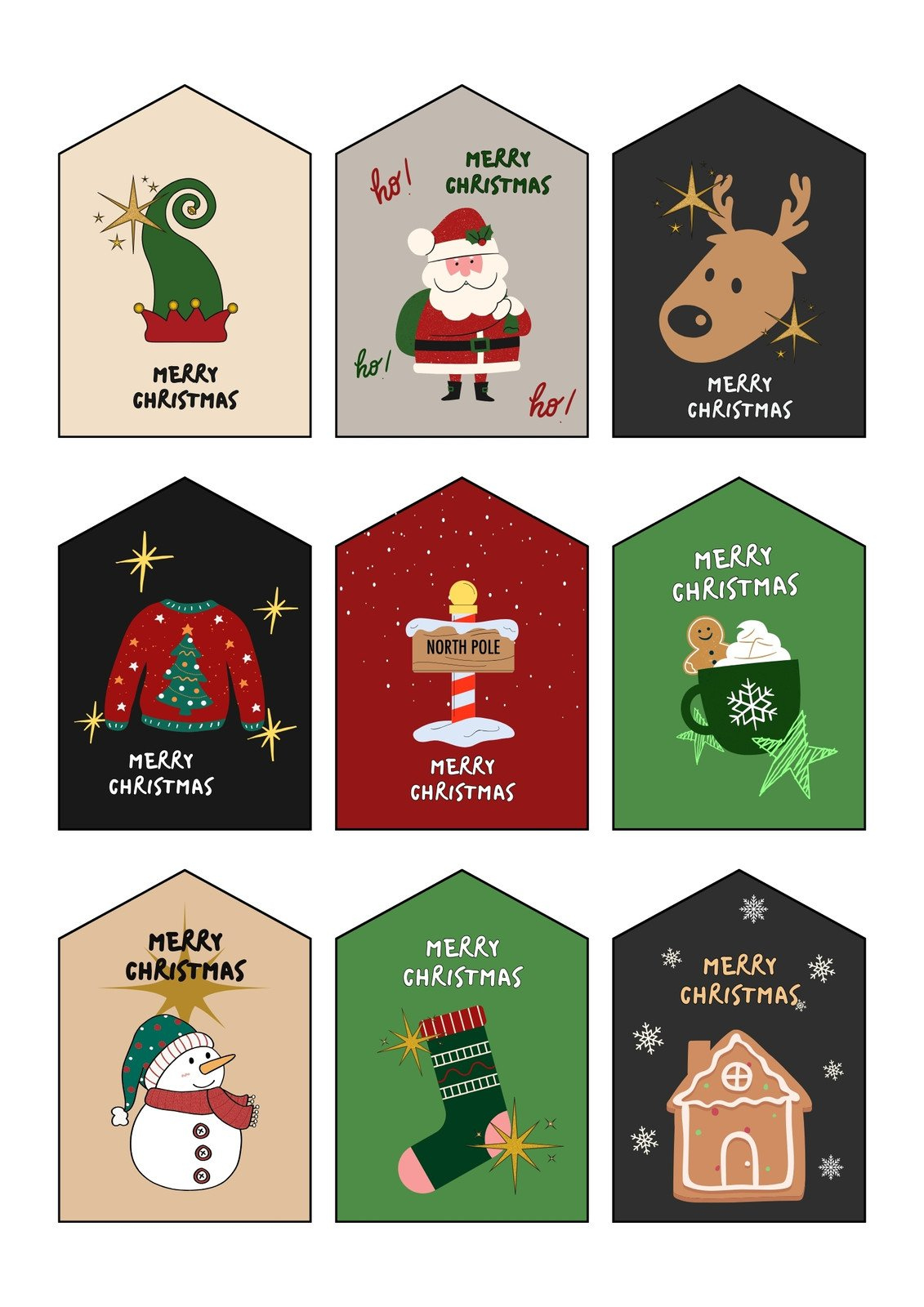 Page 4 - Free And Customizable Holiday Gift Tag Templates | Canva for Free Printable Christmas Gift Tags Templates