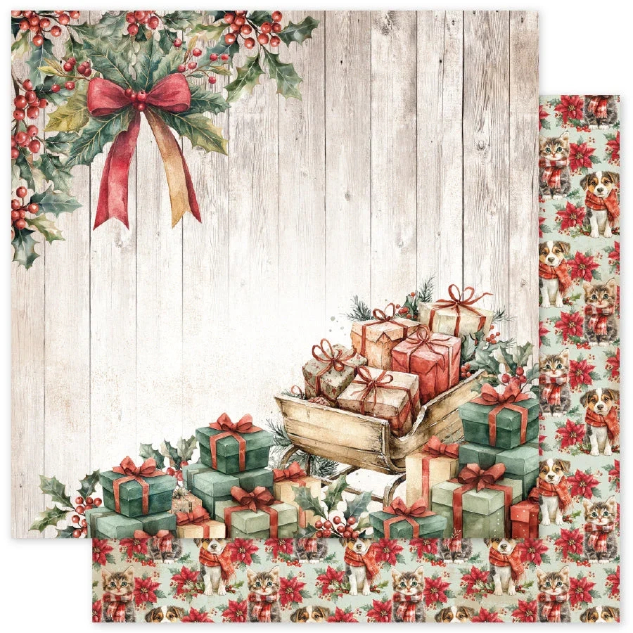 Paper Rose - Christmas Tree Farm - Paper C - 12X12 Double-Sided throughout Printable Christmas Card Stock Paper