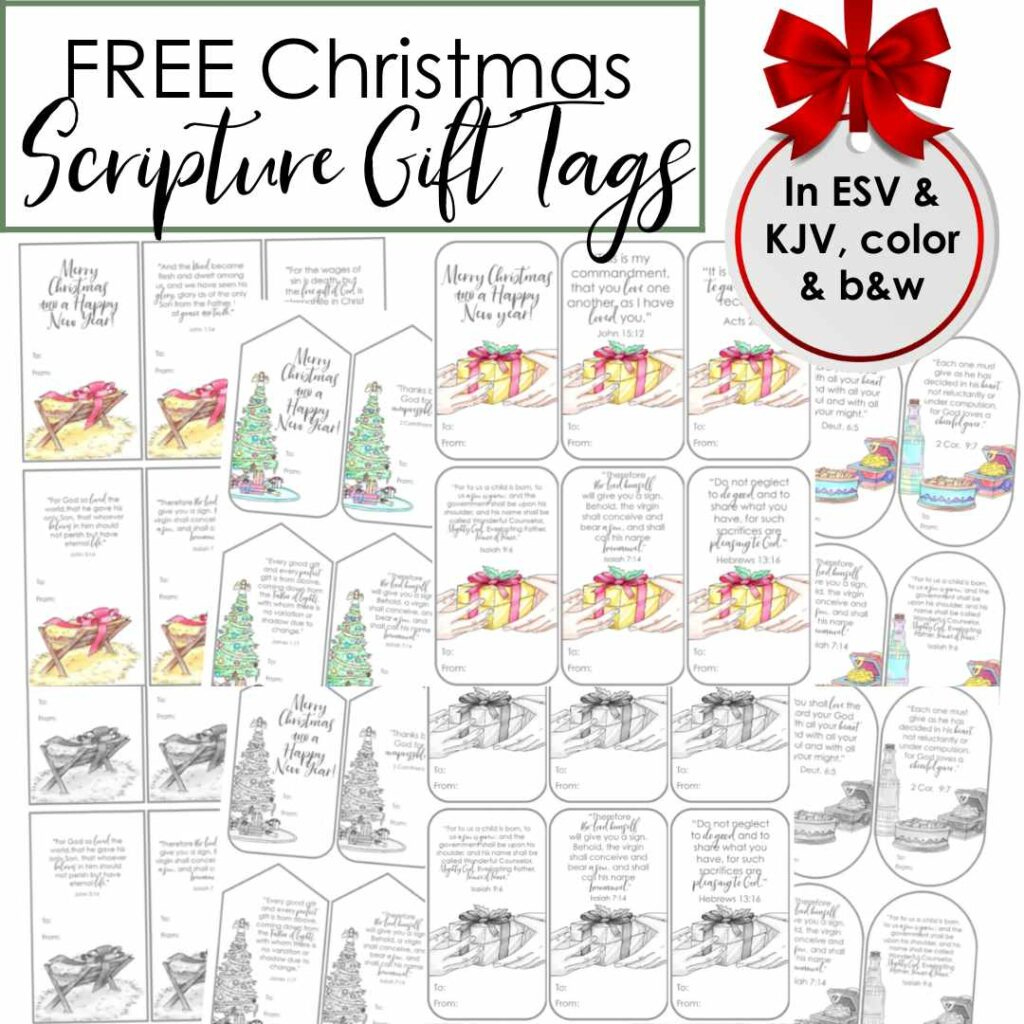Printable Christmas Gift Tags With Scripture pertaining to Free Printable Religious Christmas Tags