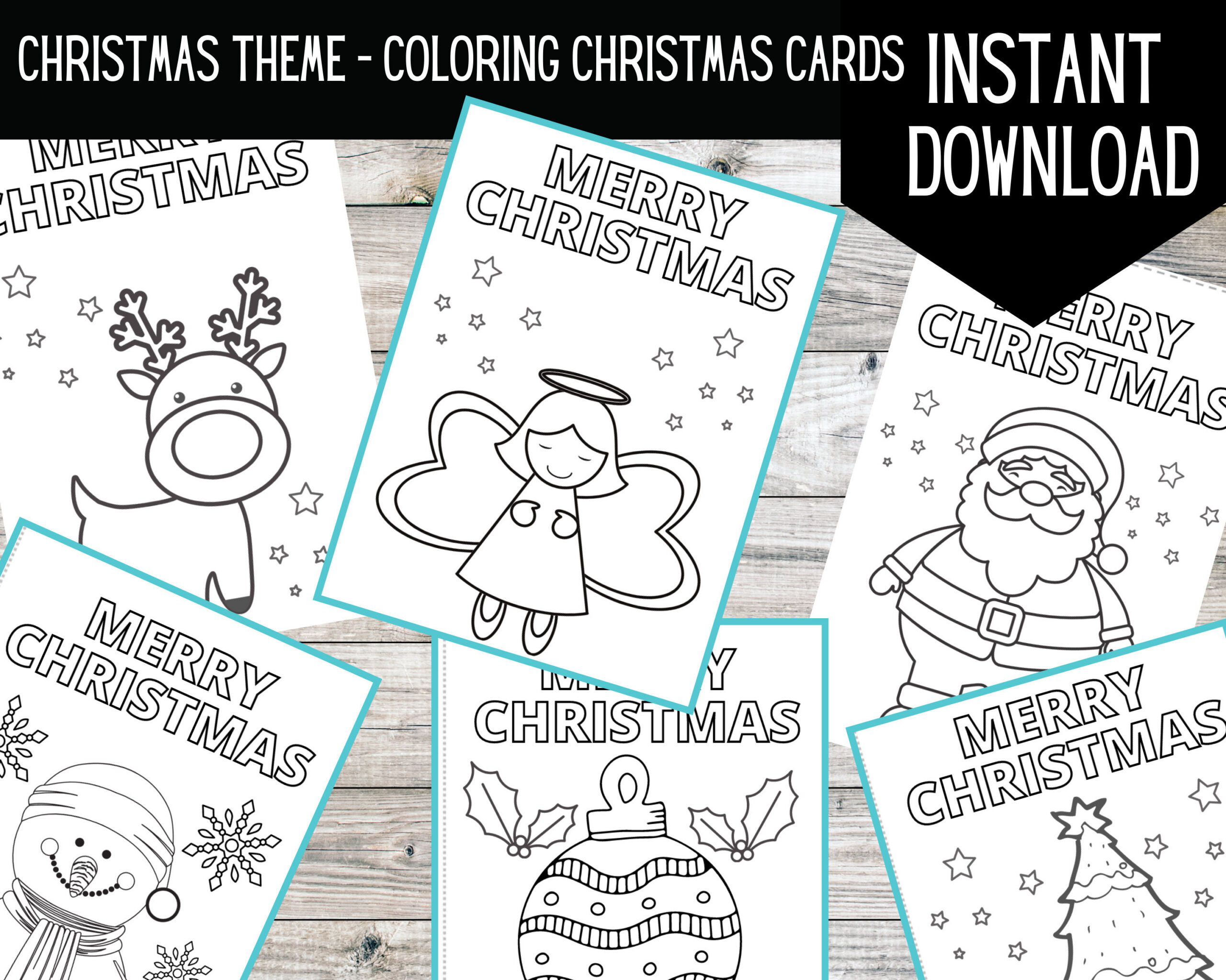 Printable Colouring Christmas Cards | Digital Download | Christmas with regard to Printable Christmas Card For Kids to Color