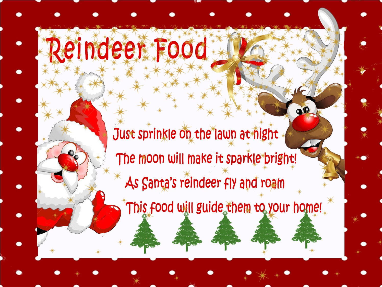 Printable Reindeer Food Label: Christmas Snack Bag Toppers with regard to Reindeer Food Printable Labels