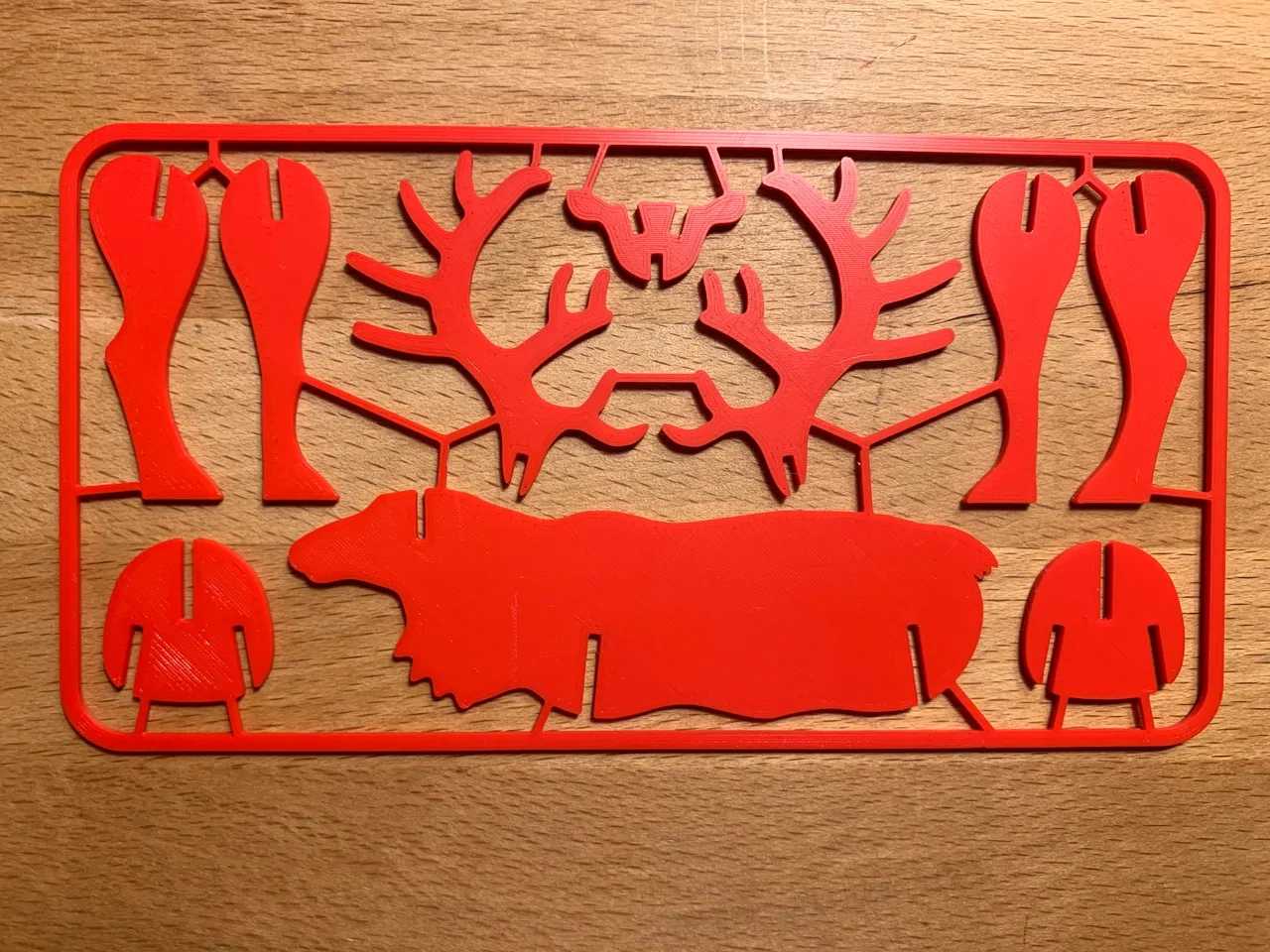 Reindeer Christmas Card Snap-Together Reindeerseppo | Download with regard to 3D Printable Christmas Card