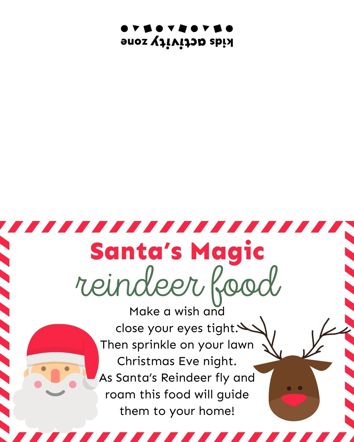 Reindeer Food - Kids Activity Zone with How To Make Reindeer Food Printable