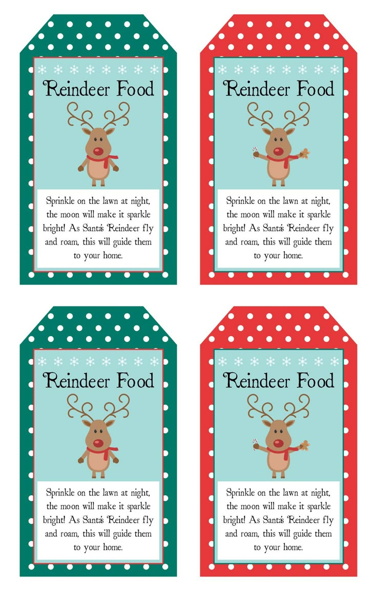 Reindeer Food Poem Labels - 11 Free Pdf Printables | Printablee inside Reindeer Food Poem Free Printable Tags