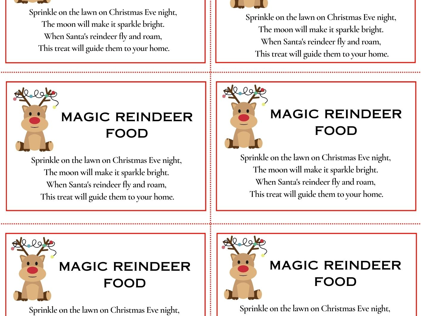 Reindeer Food - Veggie Desserts throughout Magic Reindeer Food Recipe Printable