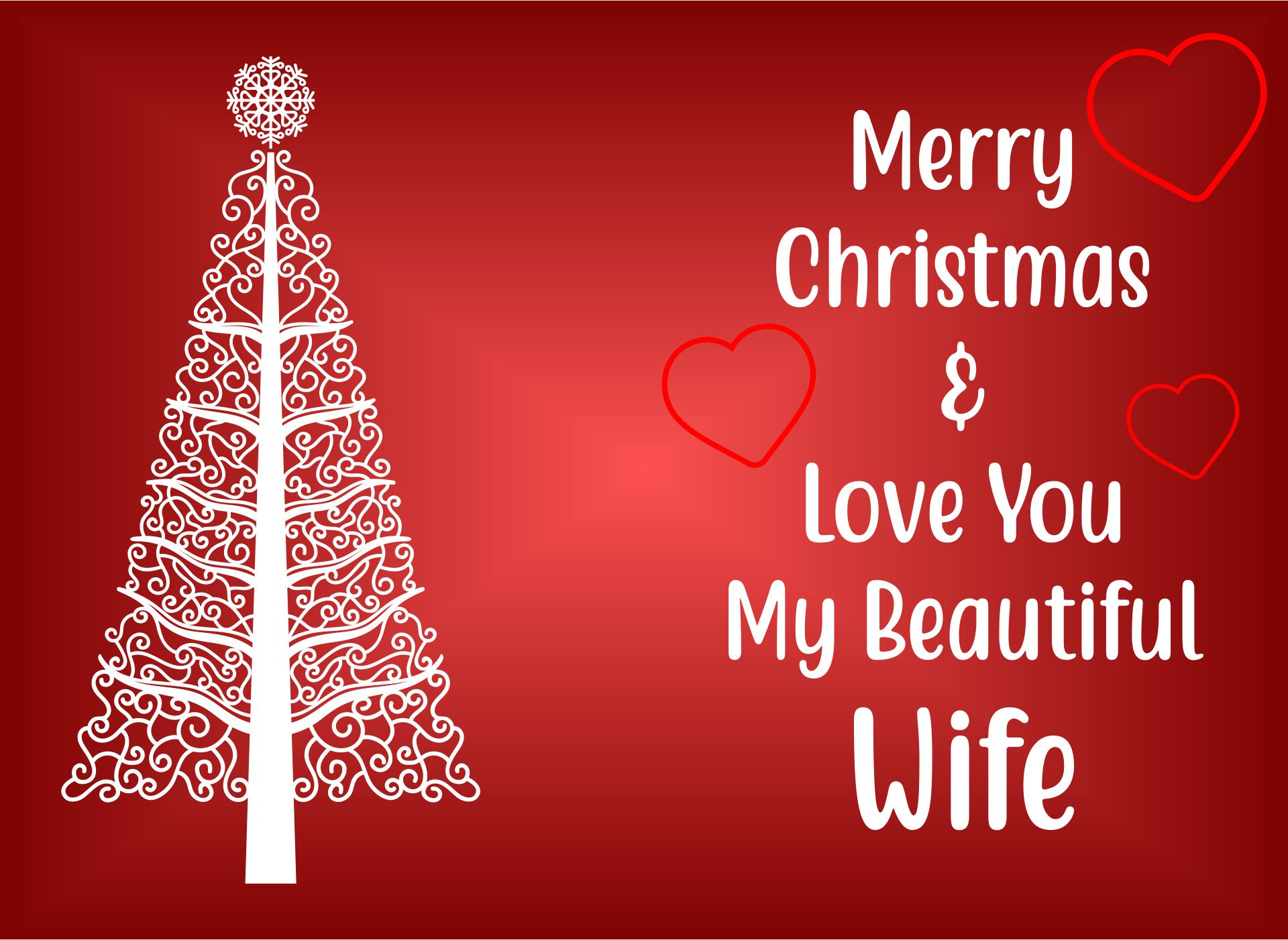 Romantic Merry Christmas Wife Christmas Cards For A Wife To Give regarding Printable Christmas Card For My Wife