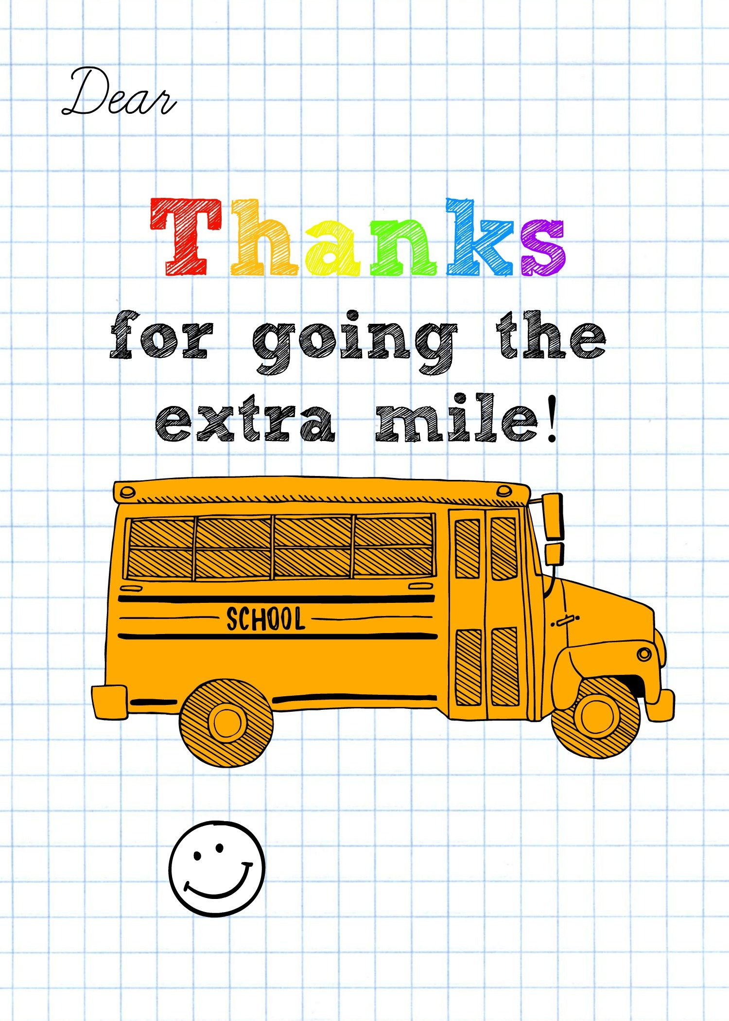 School Bus Driver Gifts Funny School , Cute School Bus Driver regarding Free Printable Thank You Cards For Bus Driver