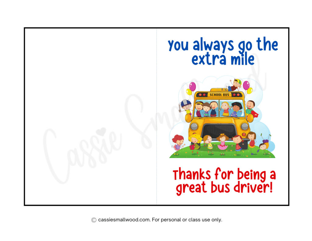 School Bus Thank You Cards Diy Printable Birthday School Bus within Free Printable Thank You Cards For Bus Driver