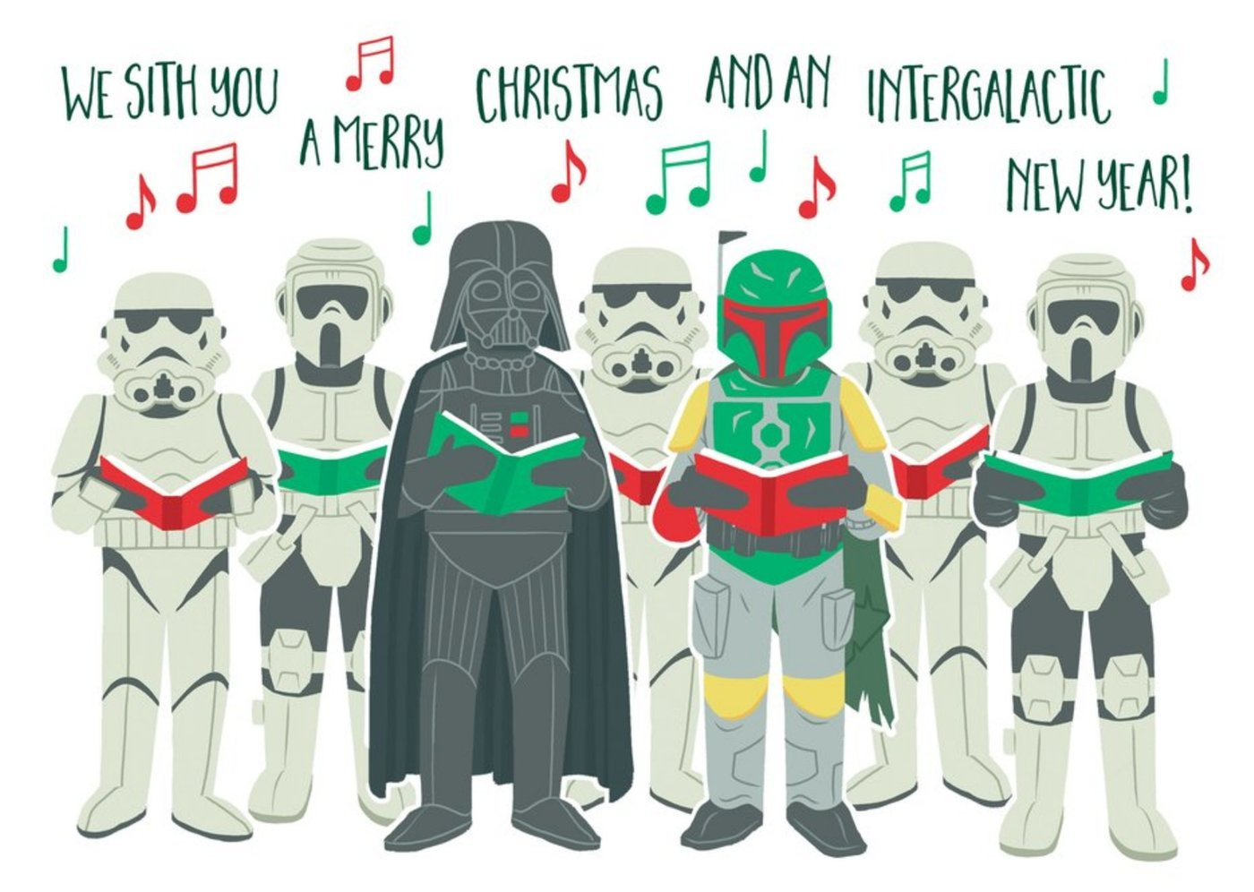 Star Wars Merry Christmas And And Intergalatic New Year Card | Moonpig with Star Wars Printable Christmas Card
