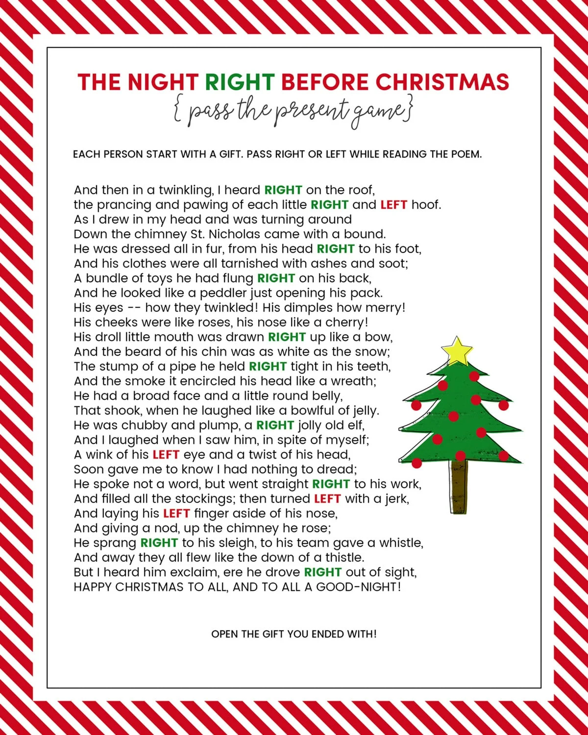 The Left Right Christmas Game {With Story + Print}| Lil&amp;#039; Luna regarding Printable Left Right Game For Christmas