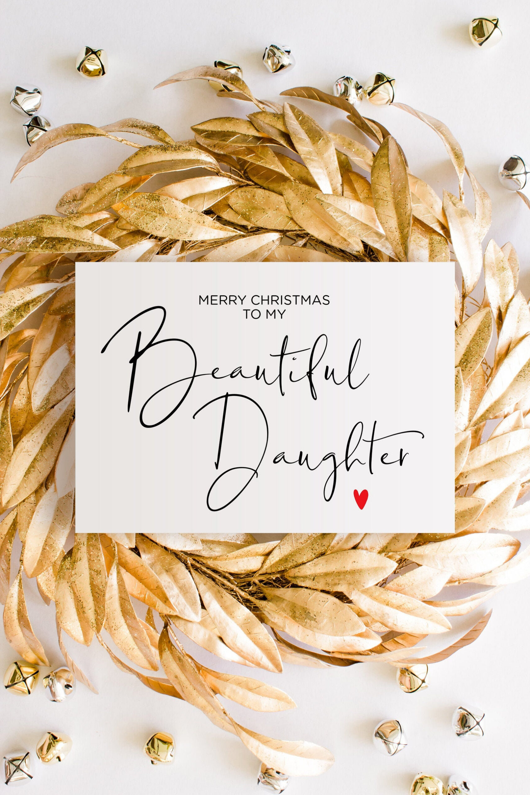 To My Daughter Christmas Card, Instant Download Holiday Card throughout Printable Christmas Card For Daughter