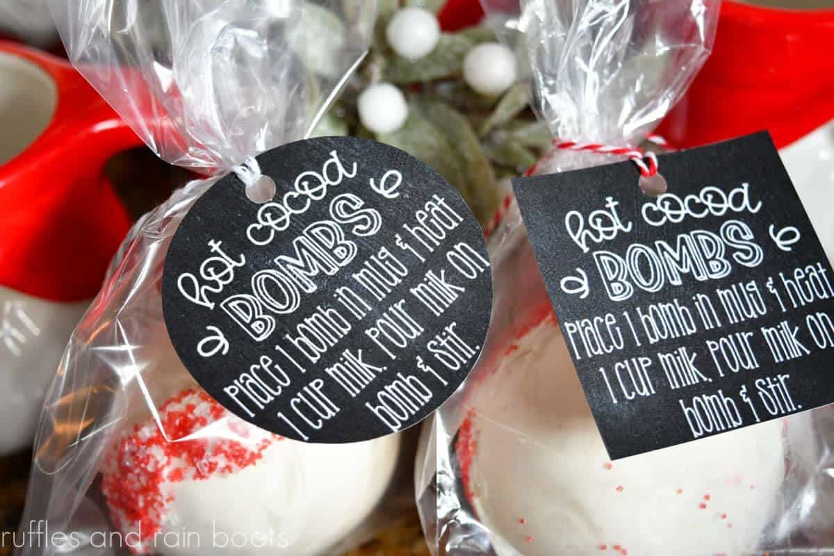 Use These [Free Printable] Hot Cocoa Bomb Labels For Gift Giving! inside Free Printable Hot Cocoa Bomb Tags Christmas