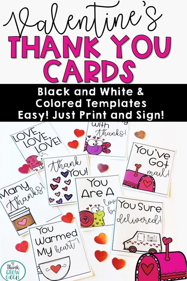 Valentine&amp;#039;S Day Thank You Card From Teacher Note Random Acts Of with regard to Free Valentine Thank You Cards Printable