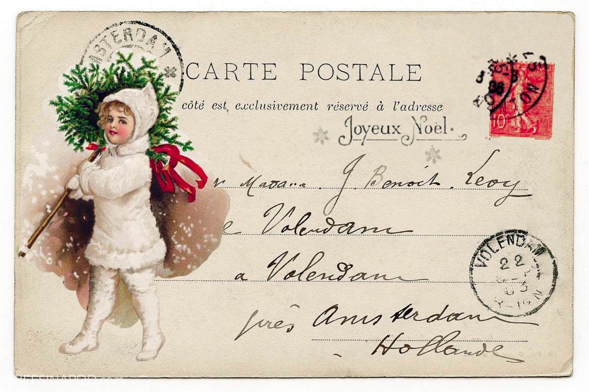Vintage Christmas Postcard Gift Tags - Free Printable - 2 Bees In for Free Printable Vintage Christmas Tags