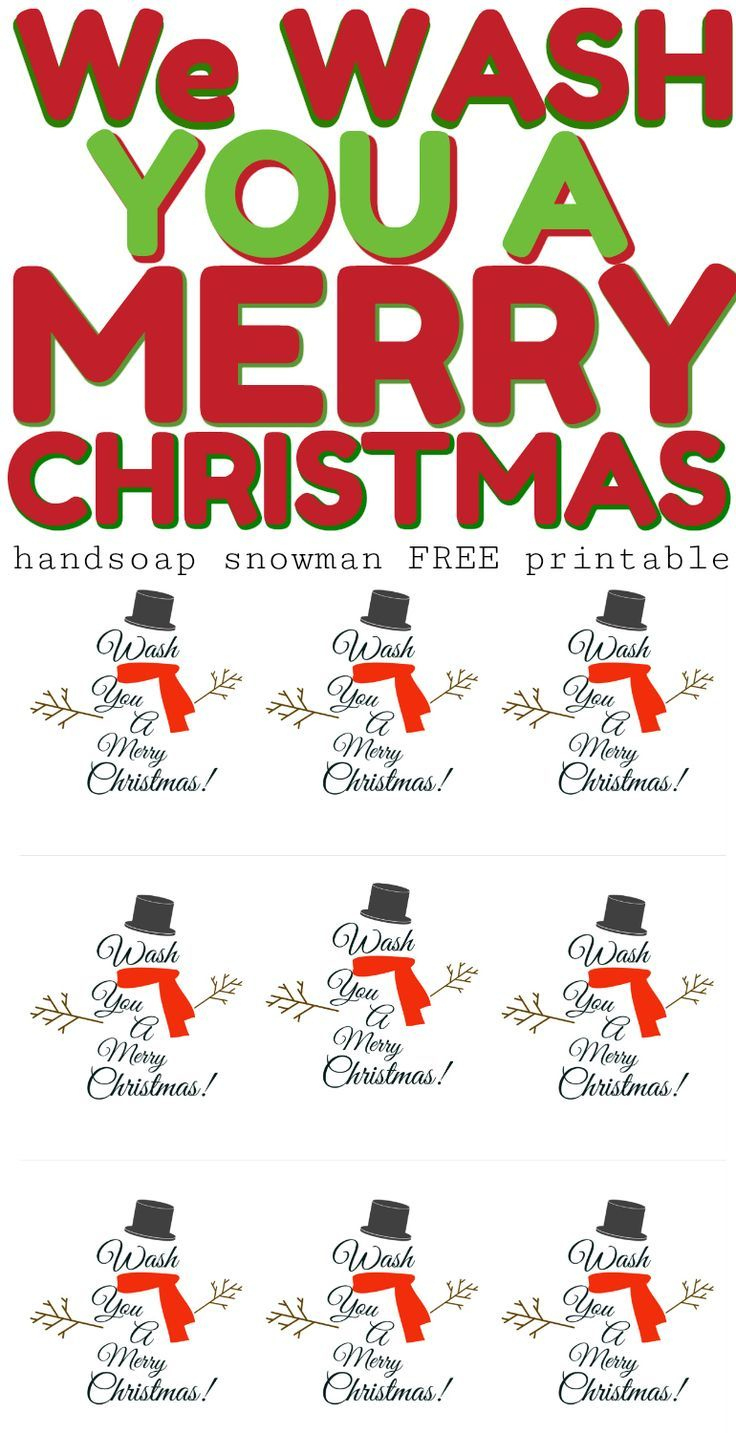We Wash You A Merry Christmas Printable - A Sparkle Of Genius regarding We Wash You A Merry Christmas Printable Tags