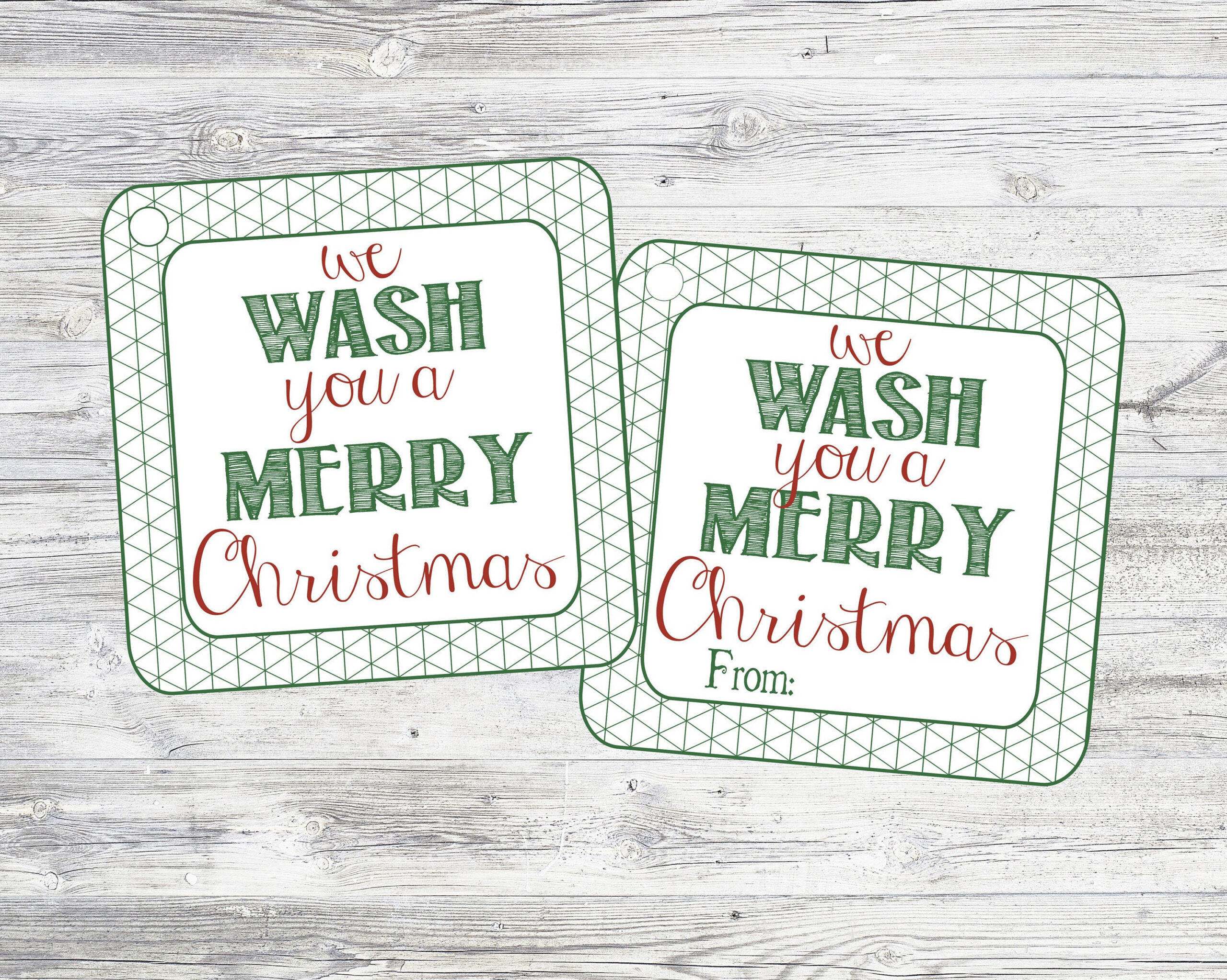 We Wash You A Merry Christmas. Printable Tags To Pair With Soap regarding We Wash You A Merry Christmas Printable Tags