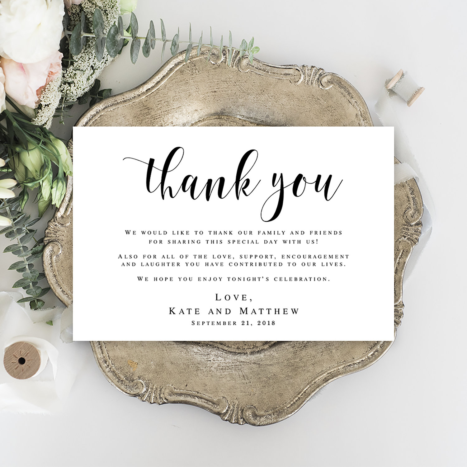 Wedding Thank You Letters Instant Download Editable Templates inside Wedding Thank You Cards Printable