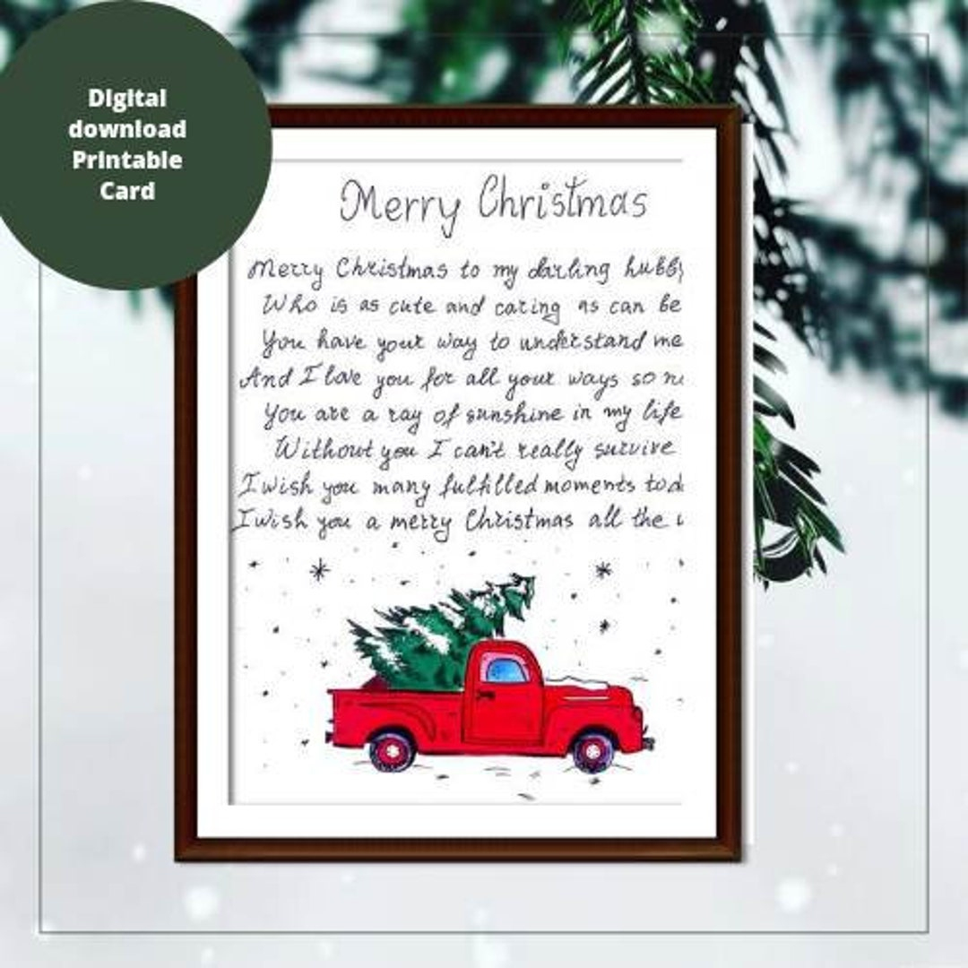 Wishes What To Buy My Husband For Xmas Christmas Message For within Free Printable Christmas Card For My Husband